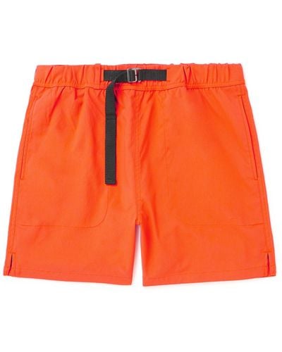 ARKET Edwin Straight-leg Belted Canvas Shorts - Orange