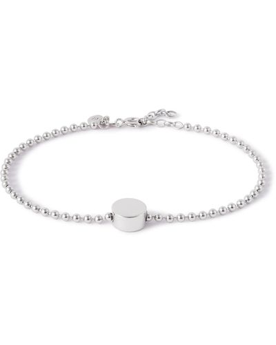 Alice Made This Rhodium-plated Sterling Silver Beaded Bracelet - White