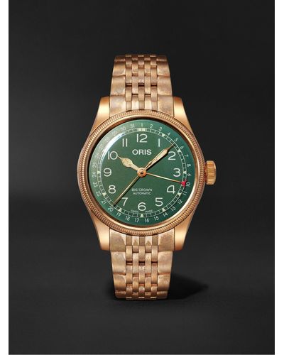 Oris Big Crown Pointer Date Automatic 40mm Bronze Watch - Green