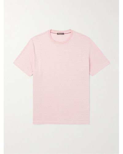 Loro Piana T-Shirt aus Leinen - Pink