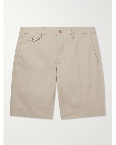 Incotex Slim-fit Stretch-cotton Poplin Bermuda Shorts - Multicolour
