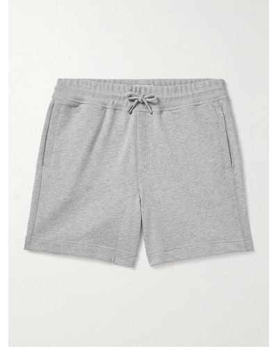 MR P. Straight-leg Cotton-jersey Drawstring Shorts - Grey