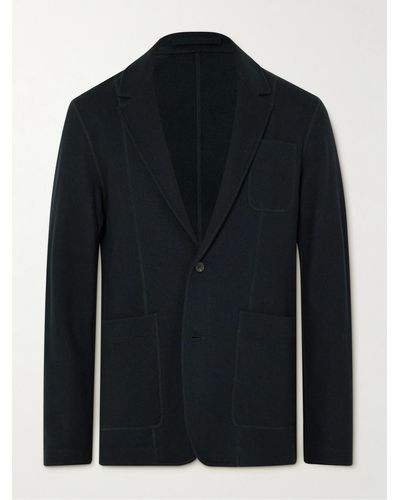MR P. Virgin Wool-blend Jersey Blazer - Blue