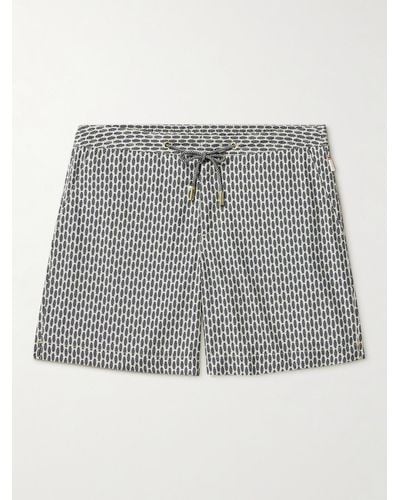 Orlebar Brown Bulldog Slim-fit Mid-length Printed Recycled Swim Shorts - Grey
