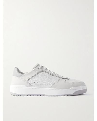 Brunello Cucinelli Sneakers in pelle pieno fiore - Bianco