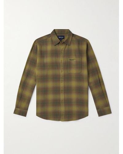 thisisneverthat Checked Cotton-flannel Shirt - Green