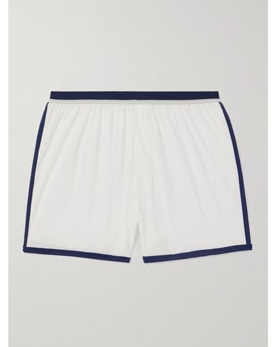 Hanro Pierre Stretch-cotton And Tm Modal-blend Boxer Shorts - White