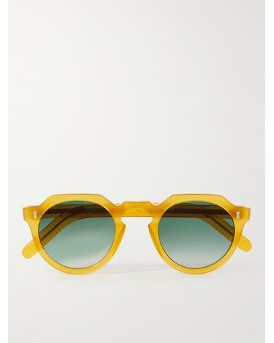 MR P. Cubitts Cromer Sonnenbrille mit rundem Rahmen aus Azetat - Gelb