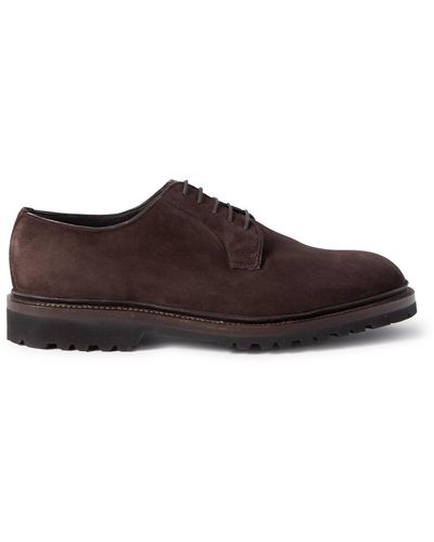 George Cleverley Archie Suede Derby Shoes - Brown
