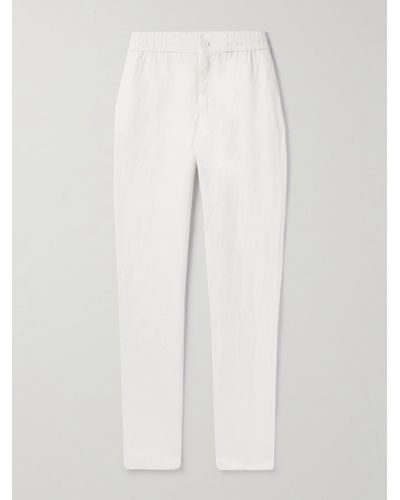 Orlebar Brown Cornell Straight-leg Washed Linen Trousers - White
