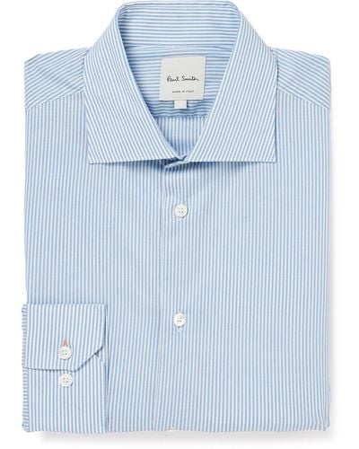 Paul Smith Slim-fit Striped Cotton Shirt - Blue