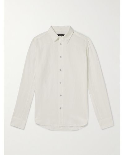 Rag & Bone Zac Hemd aus einer Leinen-Baumwollmischung - Weiß