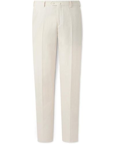 Loro Piana Straight-leg Linen-twill Pants - White