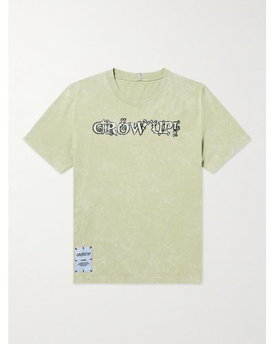 McQ Printed Tie-dyed Cotton-jersey T-shirt - Green