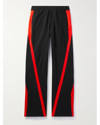 Alexander McQueen Straight-leg Cotton-jersey Sweatpants - Red