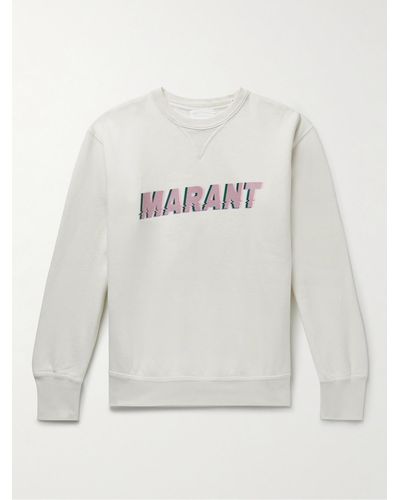 Isabel Marant Flash Logo-print Cotton-blend Jersey Sweatshirt - Grey