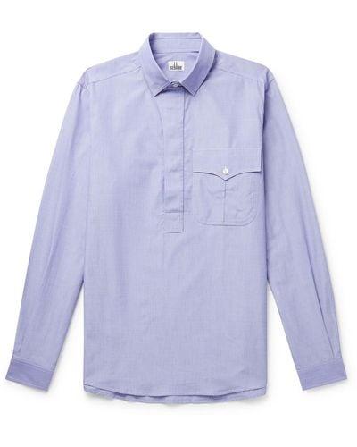 SEBLINE Combat Cotton-poplin Shirt - Blue