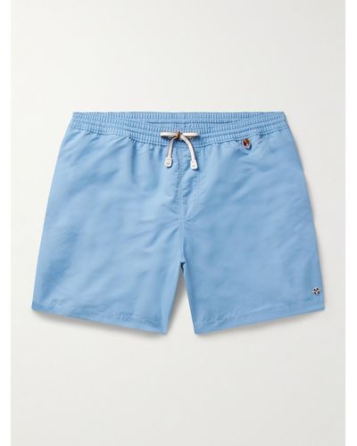 Loro Piana Bay Straight-leg Mid-length Swim Shorts - Blue