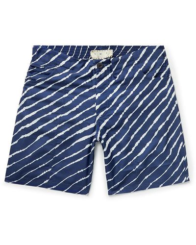 SMR Days Vathi Mid-length Printed Shell Swim Shorts - Blue