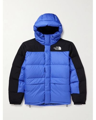 The North Face Himalayan Logo-embroidered Quilted Padded Nylon-ripstop Down Parka - Blue