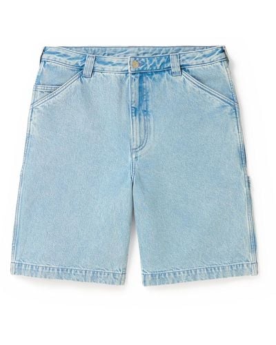 ARKET Frank Straight-leg Denim Cargo Shorts - Blue