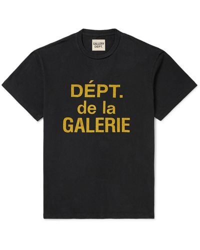 GALLERY DEPT. Logo-print Cotton-jersey T-shirt - Black