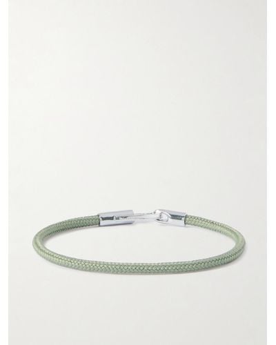 Miansai Snap Rope And Rhodium-plated Silver Bracelet - Natural