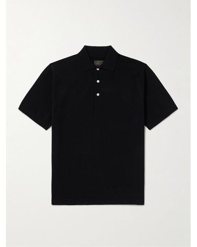 Beams Plus Cotton Polo Shirt - Black