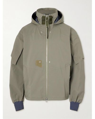 ACRONYM Colour-block 3l Gore-tex® Pro Hooded Jacket - Green