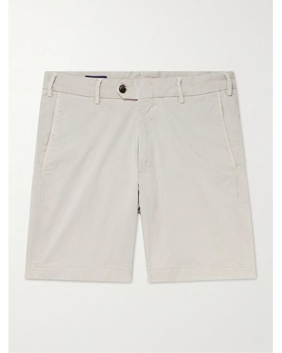 Peter Millar Concorde Garment-dyed Stretch-cotton Twill Shorts - Natural