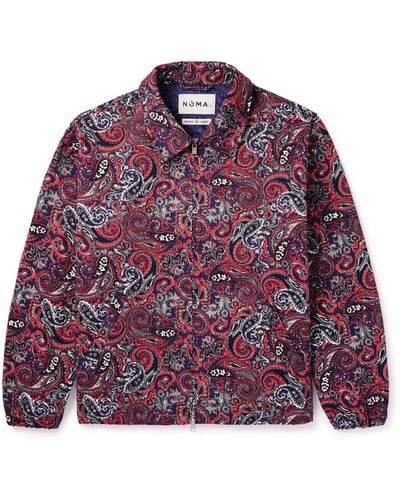Noma T.D Paisley-print Cotton-twill Blouson Jacket - Purple