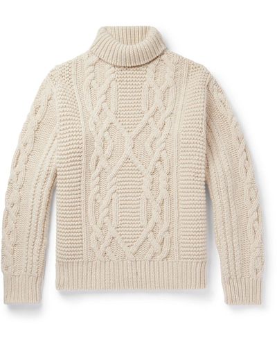A Kind Of Guise Theo Cable-knit Merino Wool Rollneck Sweater - Natural
