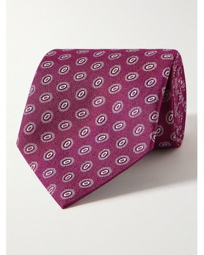 Charvet Krawatte aus Seiden-Jacquard - Lila
