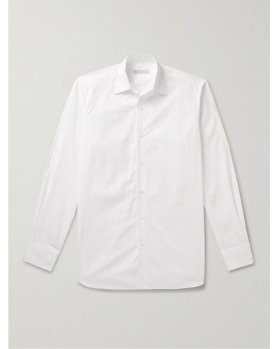 Saman Amel Hemd aus Baumwollpopeline - Weiß