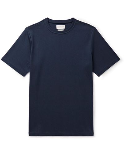 Oliver Spencer Tavistock Organic Cotton-jersey T-shirt - Blue