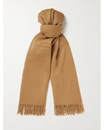 James Purdey & Sons Fringed Cashmere Scarf - Natural