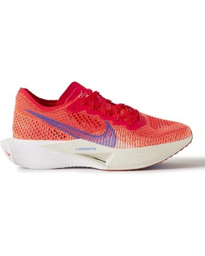 Nike Zoomx Vaporfly 3 Flyknit Running Sneakers - Red