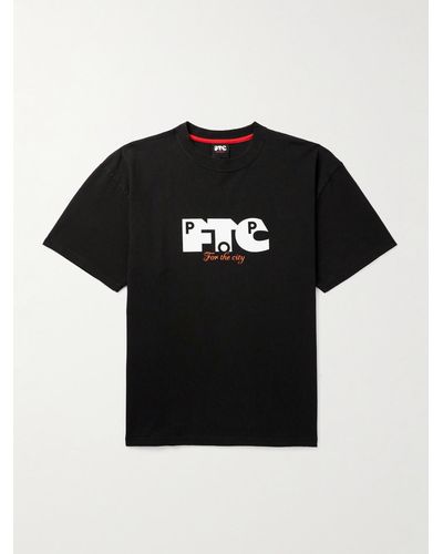 Pop Trading Co. FTC Skateboarding T-Shirt aus Baumwoll-Jersey mit Logoprint - Schwarz