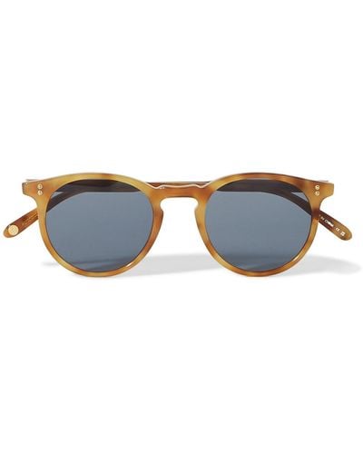 Garrett Leight Carlton Sun Round-frame Tortoiseshell Acetate Sunglasses - Blue