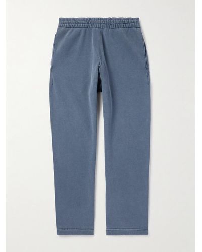 Remi Relief Straight-leg Cotton-jersey Joggers - Blue