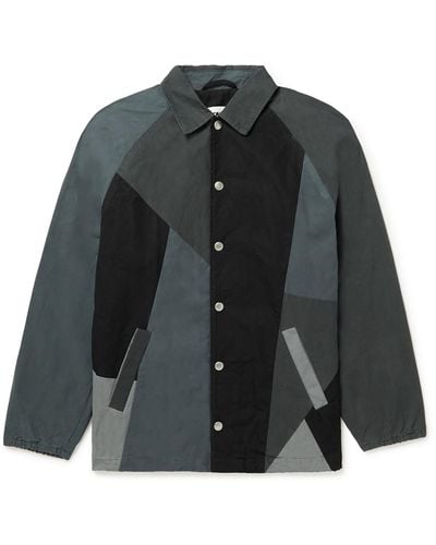 YMC Jocks Patchwork Waxed-cotton Jacket - Gray