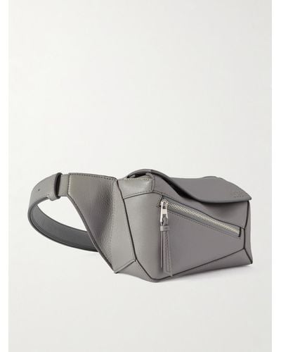 Loewe Puzzle Edge Mini Leather Belt Bag - Grey