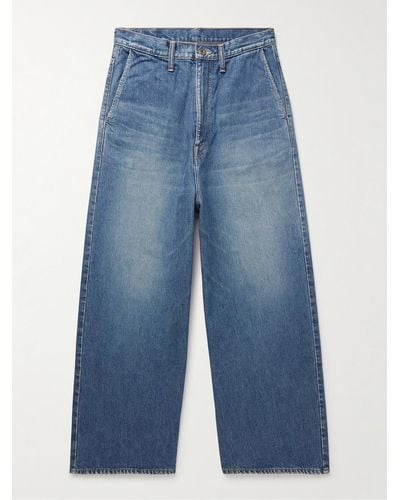 Kapital Jeans a gamba larga Port - Blu
