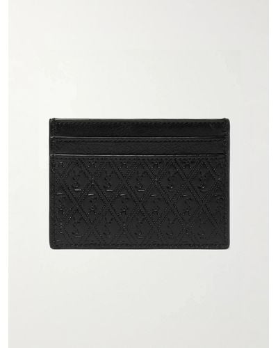 Saint Laurent Logo-debossed Leather Cardholder - Black