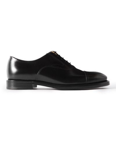 Brunello Cucinelli Leather Oxford Shoes - Black
