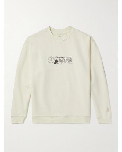 One Of These Days Printed Cotton-jersey Sweatshirt - White