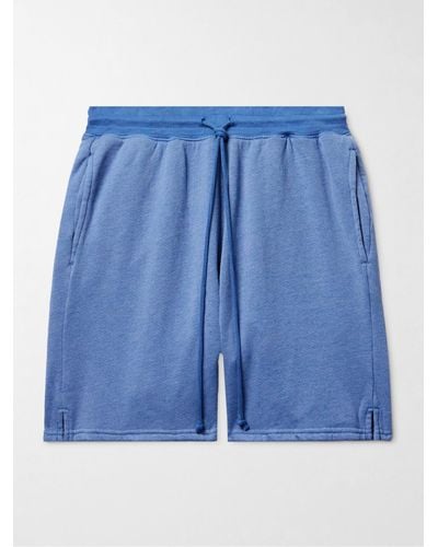 John Elliott Cotton-blend Jersey Shorts - Blue