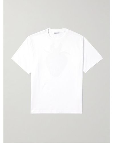 Burberry Logo-print Cotton-jersey T-shirt - White
