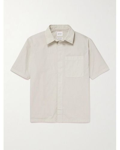 Norse Projects Camicia in popeline di cotone Ivan Typewriter - Bianco