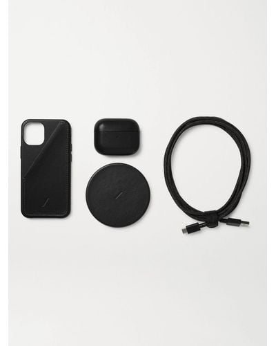 Native Union Leather Iphone 12 Mini Accessories Bundle - Black